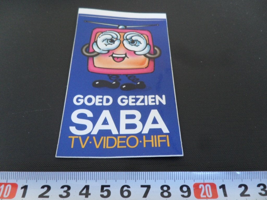 sticker Goed gezien SABA TV Video Hi-Fi  *, Ophalen, Zo goed als nieuw