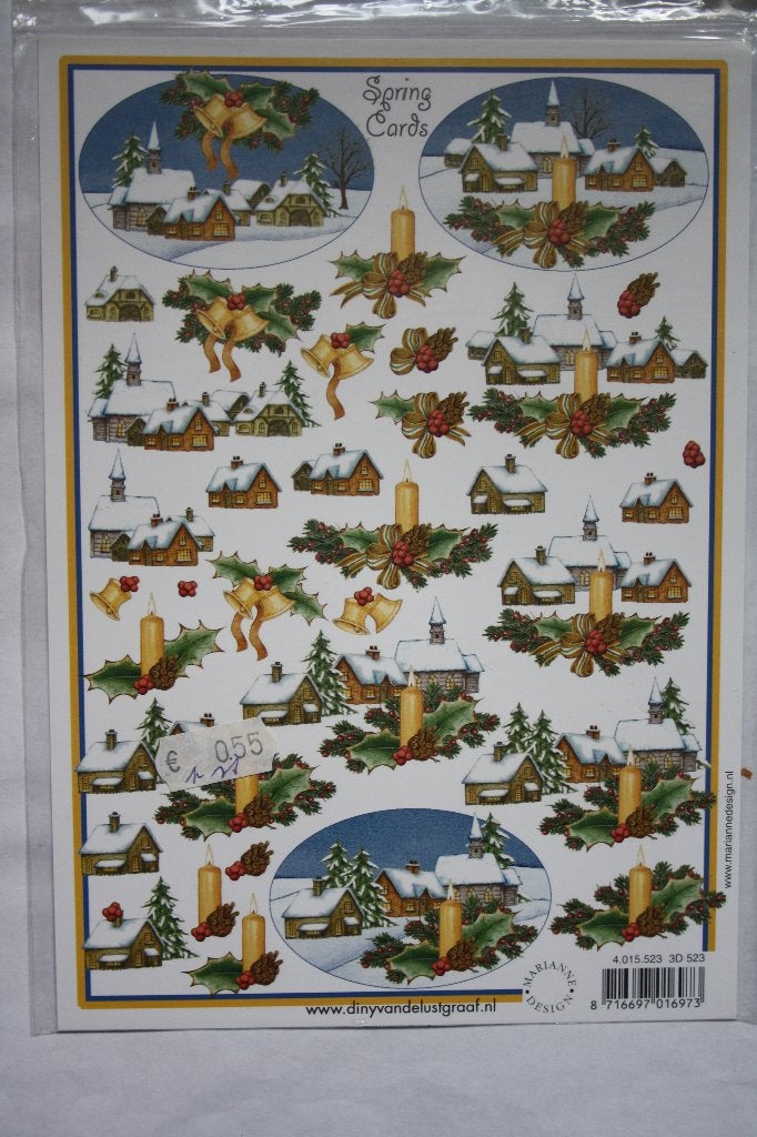 10 st. A5 knipvellen A5 3D marianne design 9970, Ophalen of Verzenden, Nieuw, Kerst, Knipvel