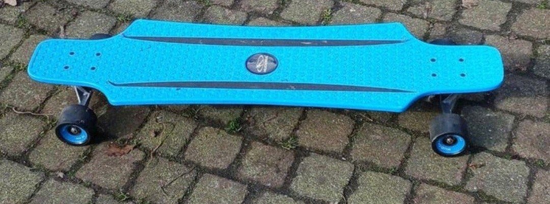 Blauw Hudora Longboard - Zo goed als nieuw!, Ophalen of Verzenden, Zo goed als nieuw, Skateboard, Longboard