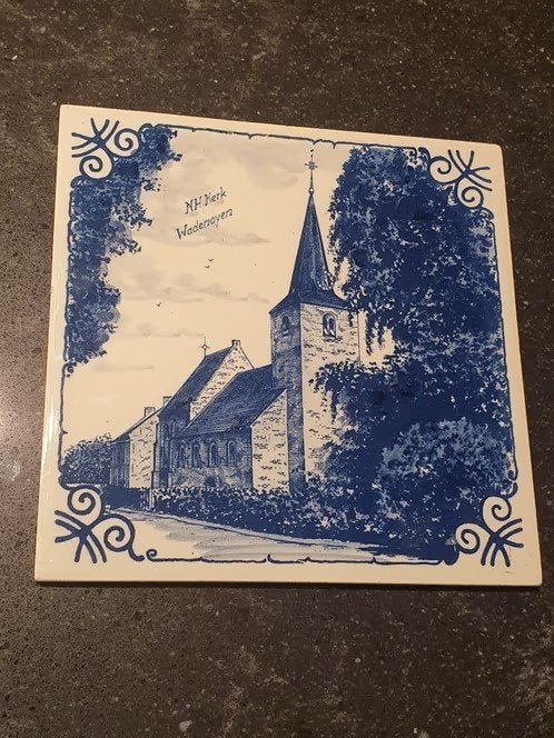 Wand tegel N H kerk Wadenoyen, Antiek en Kunst, Ophalen