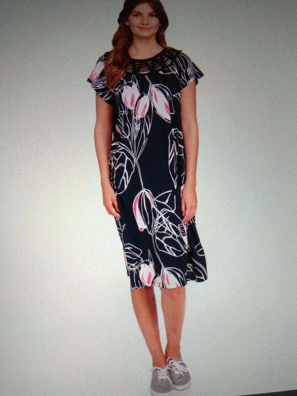Nieuwe jurk blauw met een bloemen mt. 36/38 Gina Benotti, Overige kleuren, Nieuw, Ophalen of Verzenden, Maat 36 (S)