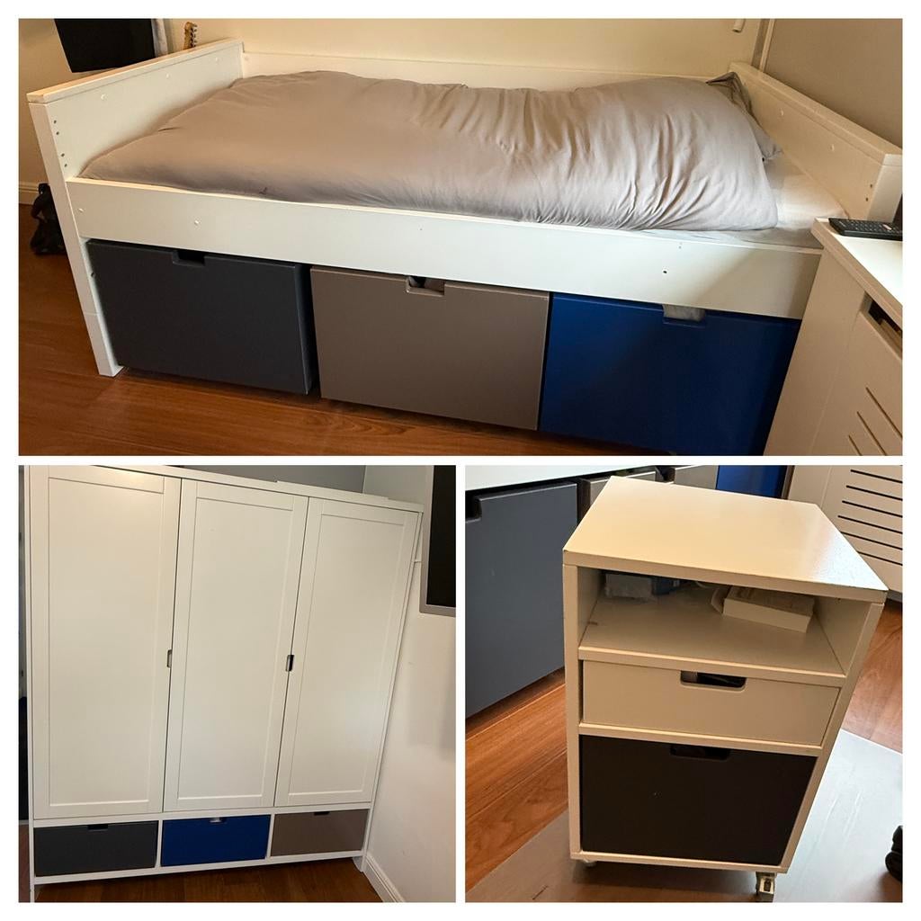 Bopita kinderkamer compleet kast bed en ladenkastje, Ophalen, Gebruikt, Eenpersoons, Kinderkamer