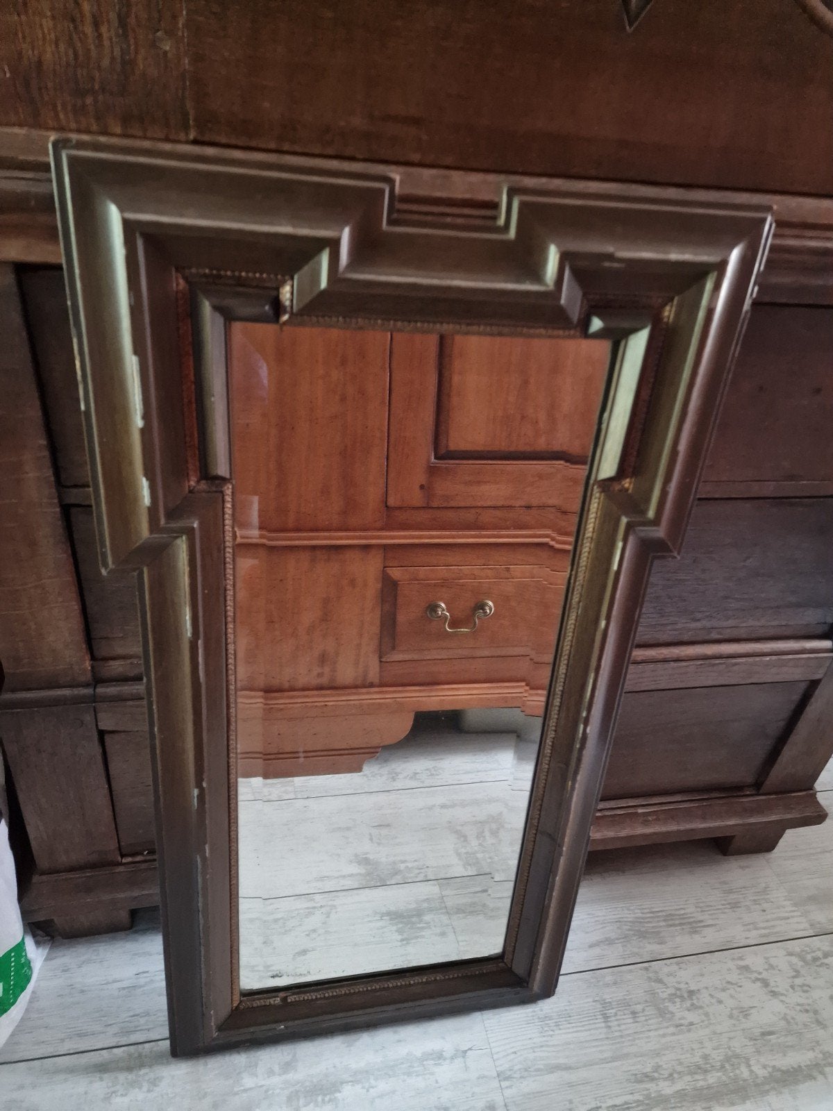Antieke kerk spiegel, Ophalen, Ovaal, Minder dan 50 cm
