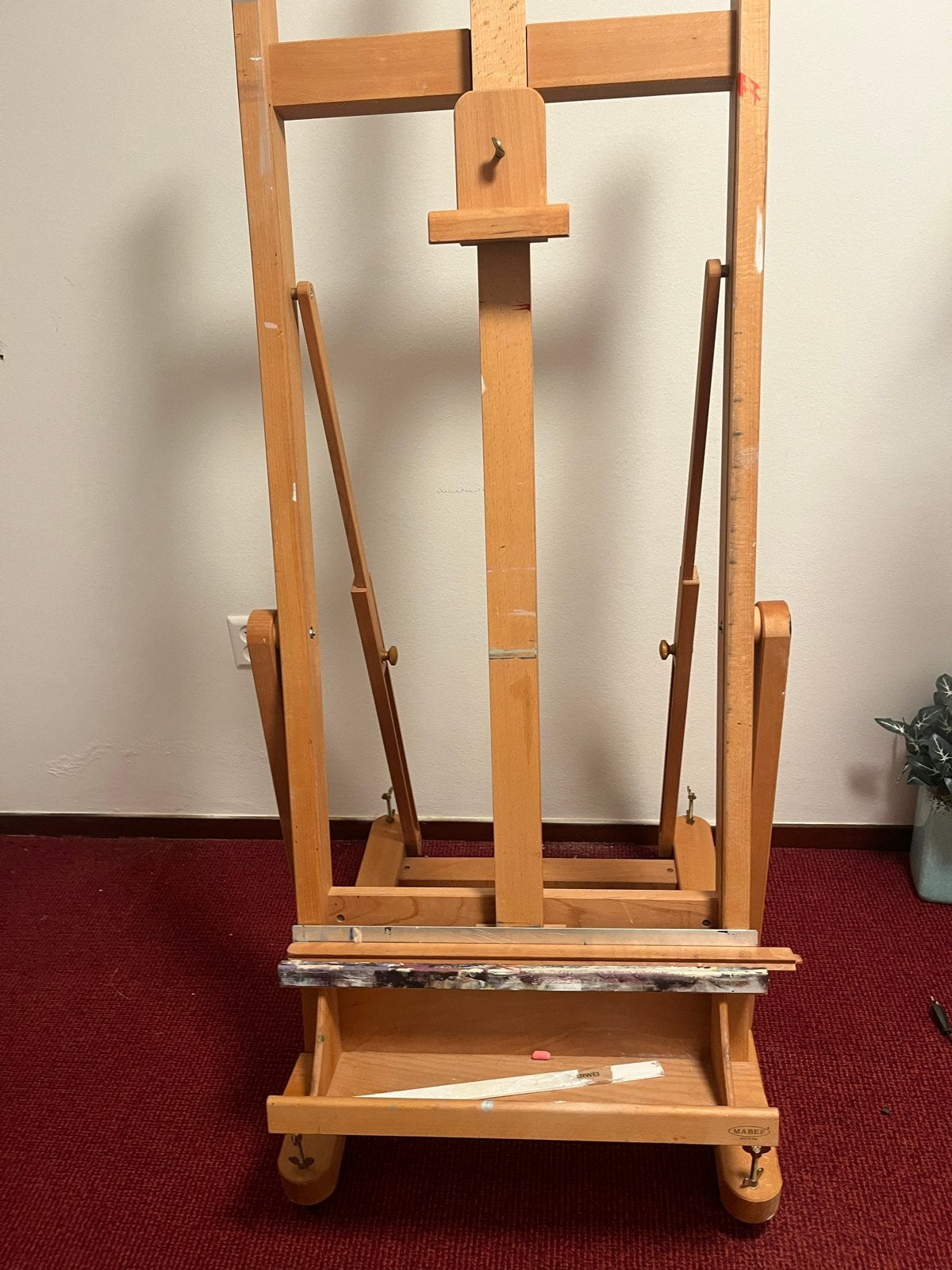 Houten schildersezel met opbergvak, Hobby en Vrije tijd, Ophalen, Gebruikt, Ezel