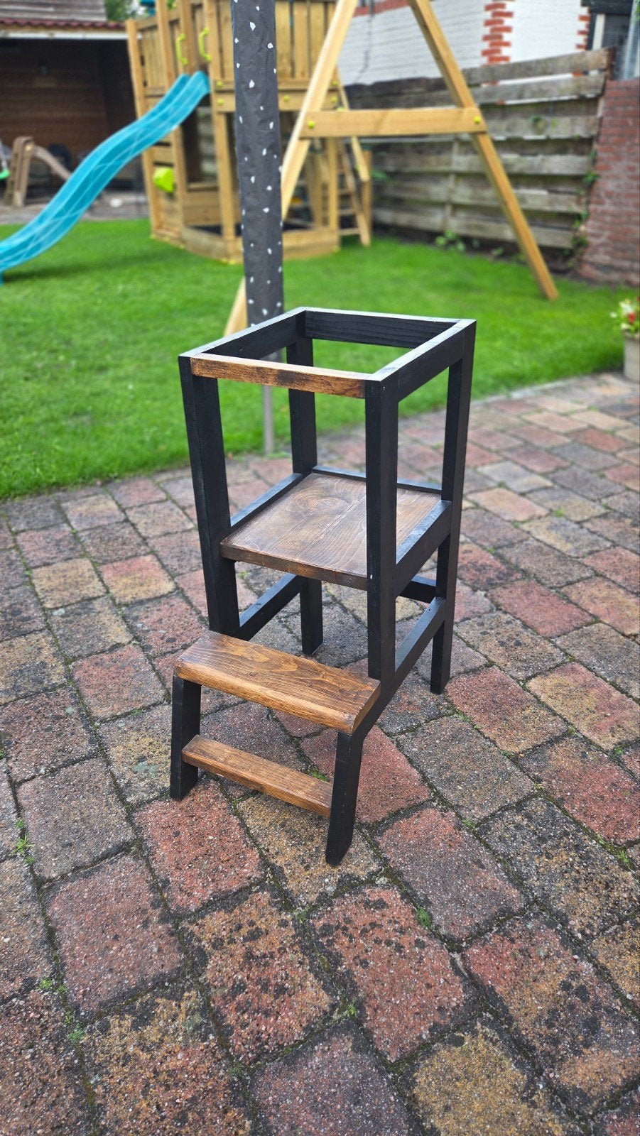 Houten leertoren / keukenhulpje - handgemaakt, Ophalen, Gebruikt, Overige typen