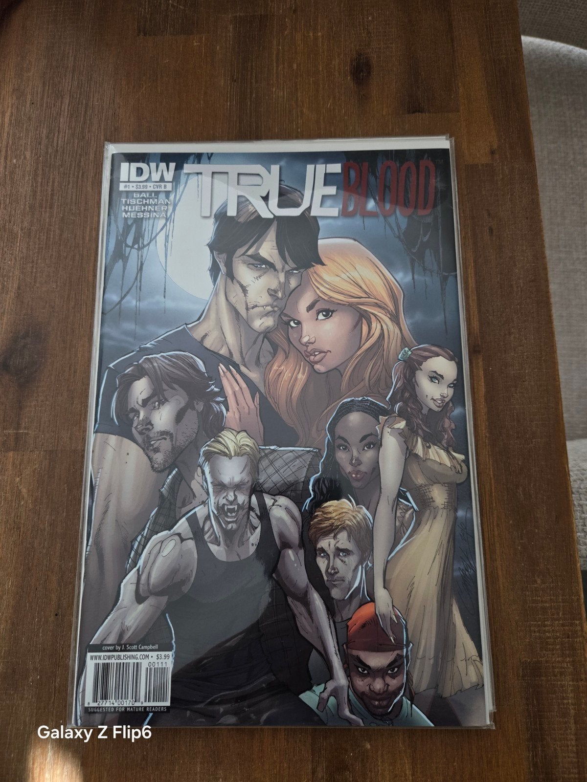 True Blood #1 J. Scott Campbell Variant IDW Comic, Eén stripboek, Ophalen of Verzenden, Zo goed als nieuw, J. Scott Campbell