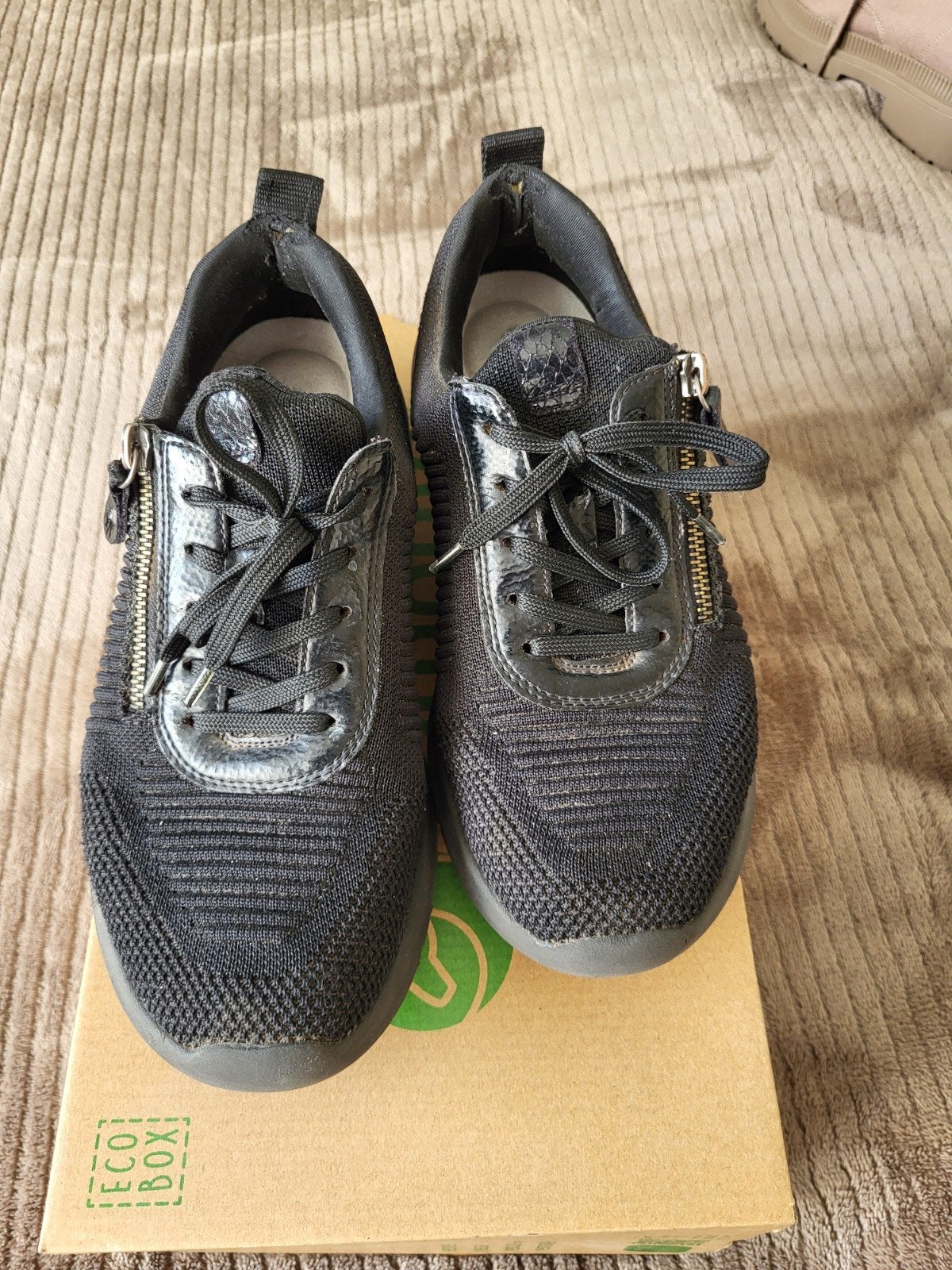 Remonte zwarte sneakers met ritsen, Ophalen of Verzenden