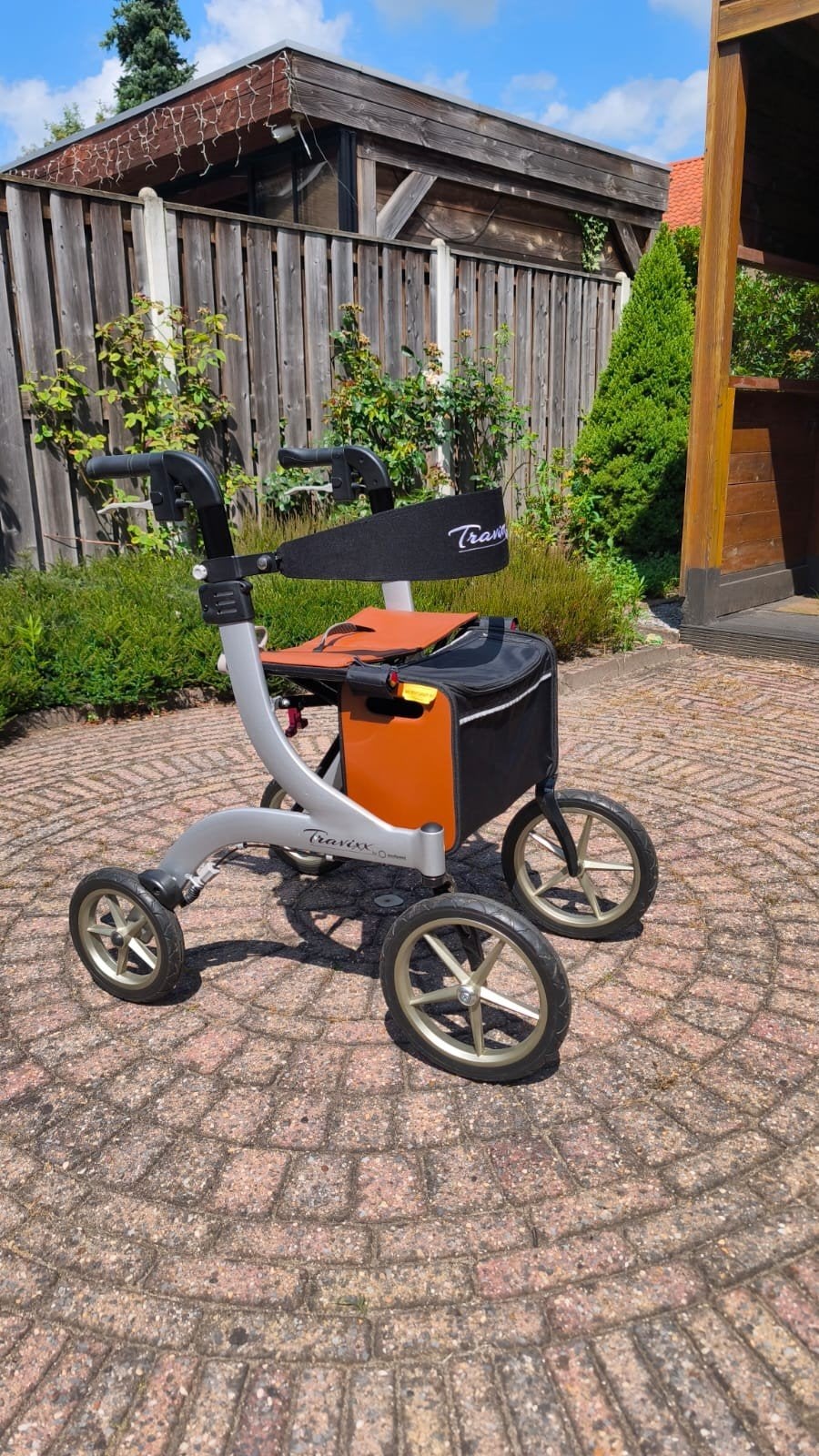 Rollator Travixx Traveller Silver Small van Medipoint, Diversen, Rollators, Opvouwbaar, Ophalen