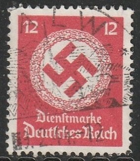 Rijk 1934 138 Dienst 12p hakenkruis, Gest, Ophalen of Verzenden, Overige periodes, Gestempeld