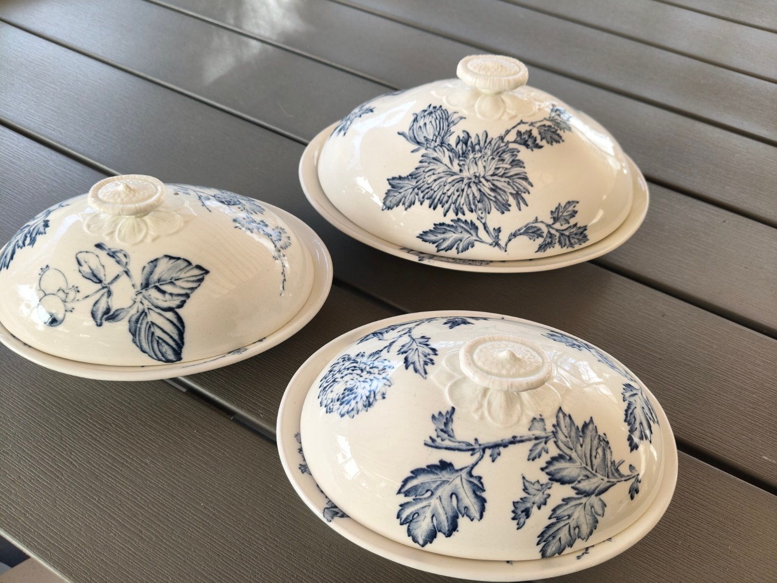Wedgwood dekschalen 3 stuks, Ophalen, Zo goed als nieuw, Porselein, Overige typen