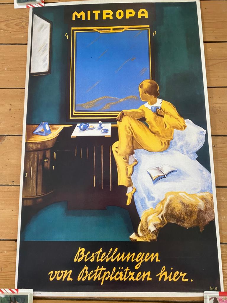 Remake Duitse Spoorweg Posters - Mitropa & Rheingold Expres, Ophalen of Verzenden, Zo goed als nieuw, Trein, Kaart of Prent