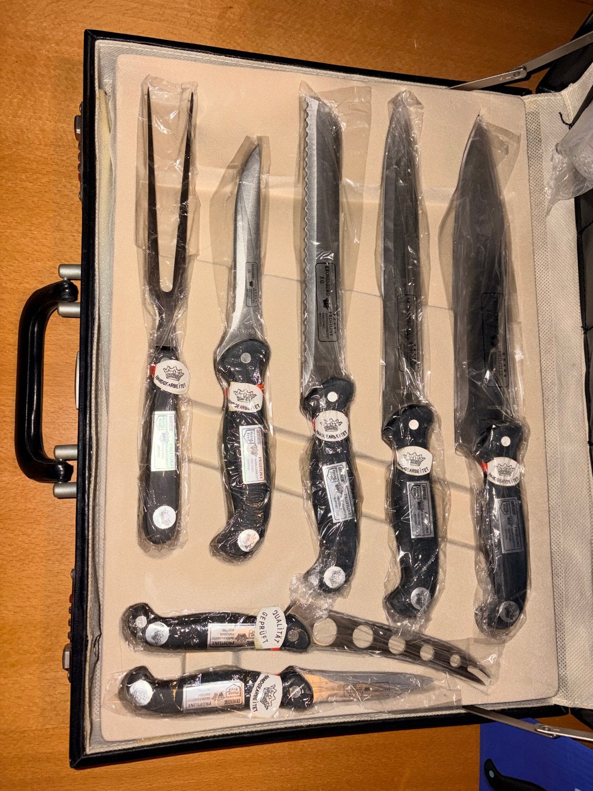 Kronenberg S.G. 25-delige Messenset in Koffer - Nieuw, Ophalen, Los bestek, Nieuw, Rvs of Chroom