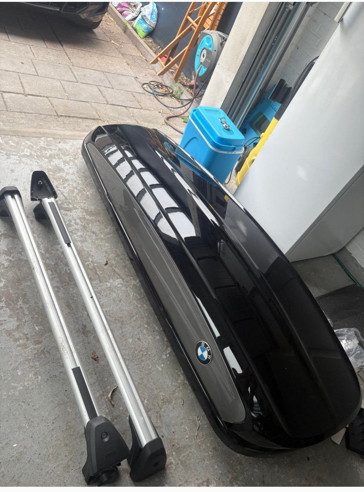 BMW dakkoffer 320L en dakdragers, Ophalen, Zo goed als nieuw