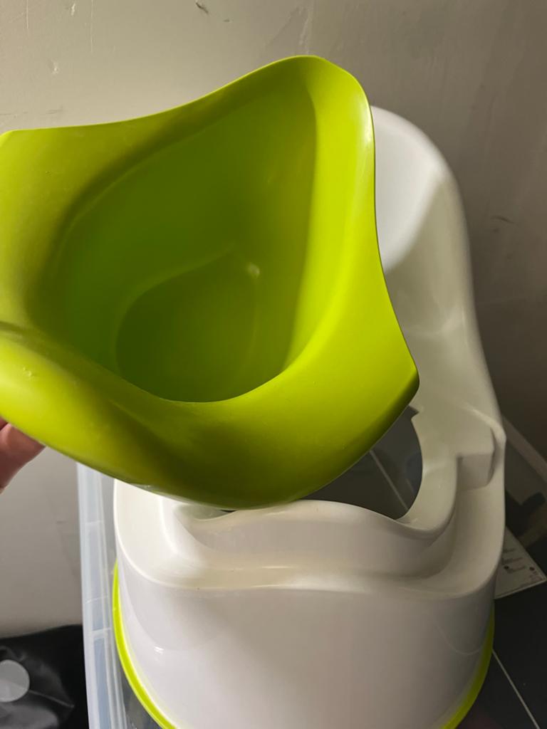 Baby Potje - Wit met Groen Inzetstuk, Kinderen en Baby's, Badjes en Verzorging, Ophalen, Gebruikt, Overige typen