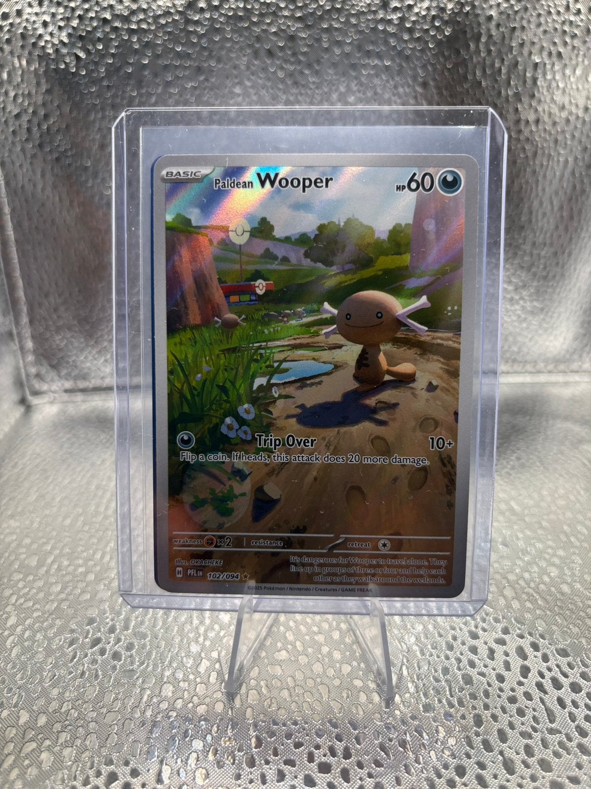 Paldean Wooper (PFL 102) Phantasmal Flames - Singles, Ophalen of Verzenden, Zo goed als nieuw, Losse kaart