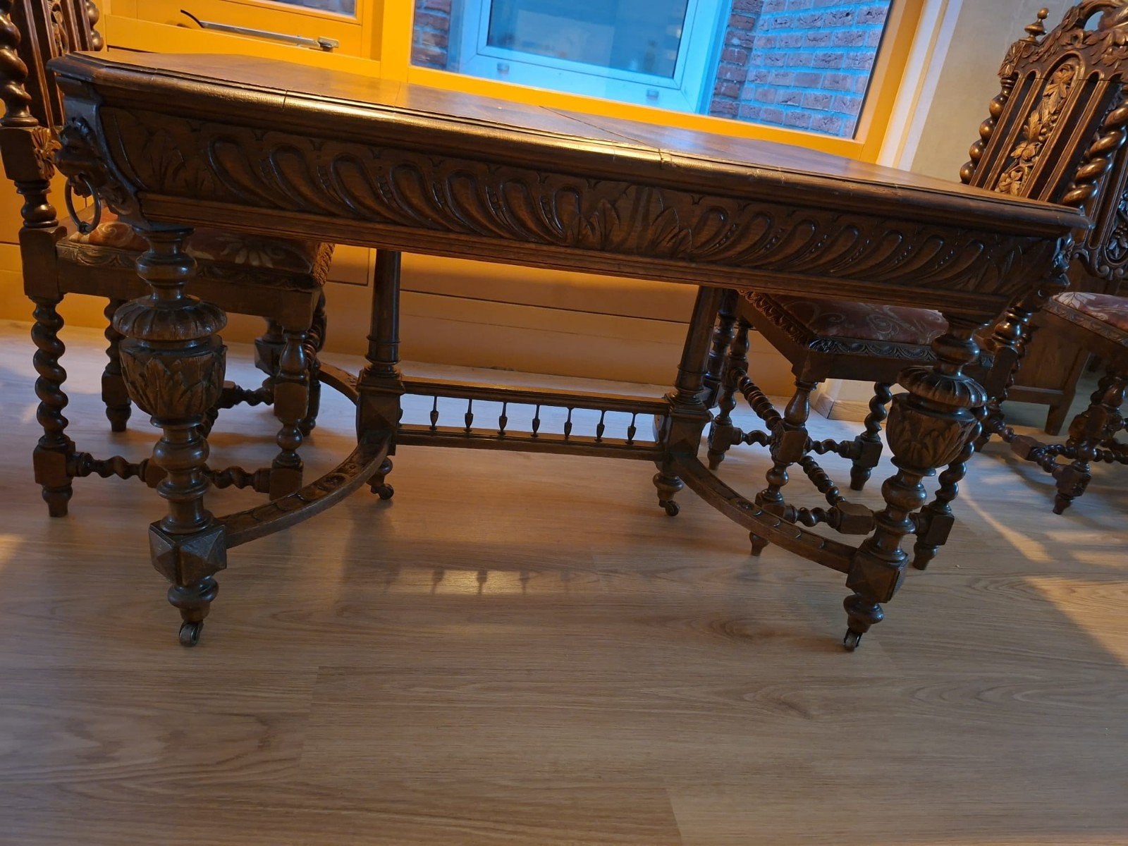 Antieke eettafel, 75x100x130 cm, Ophalen