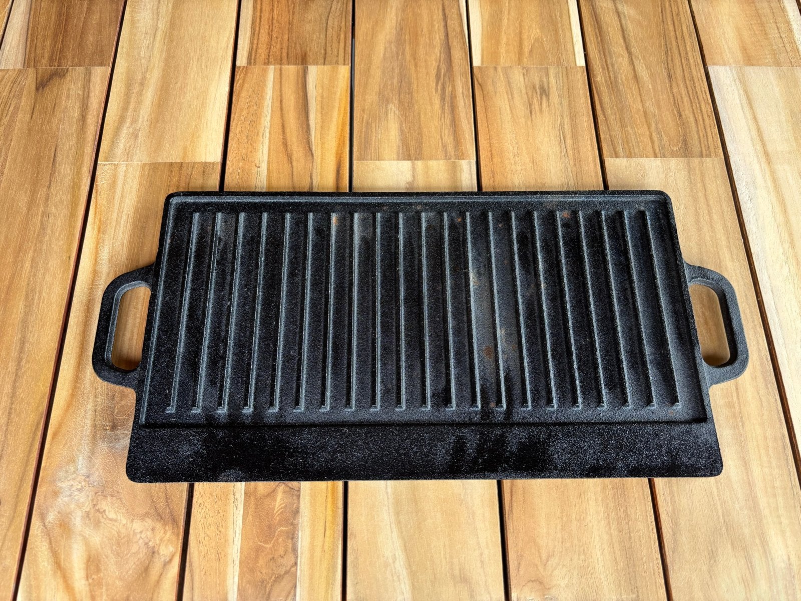 Gietijzeren Bak- en Grillplaat 42x23cm, Gietijzer, Geschikt voor barbecue, Overige typen, Nieuw