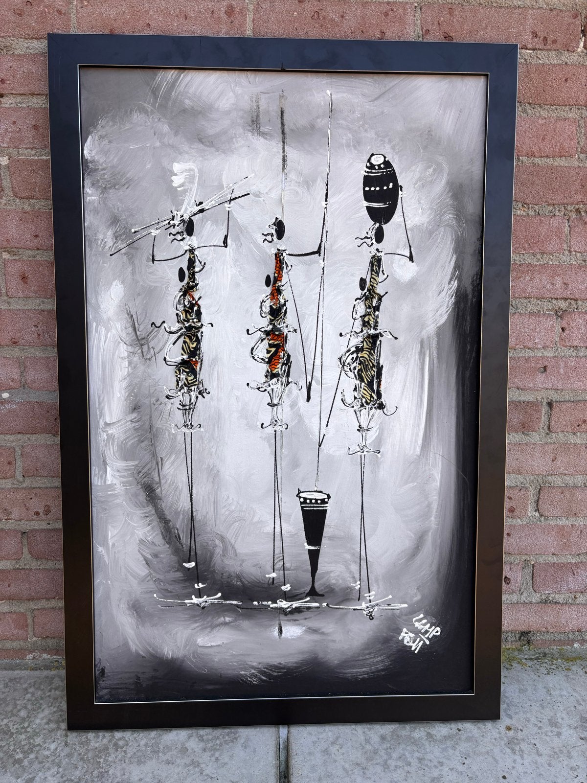 Uniek Kaapverdisch kunstwerk van Lamp - Muzikanten, Ophalen