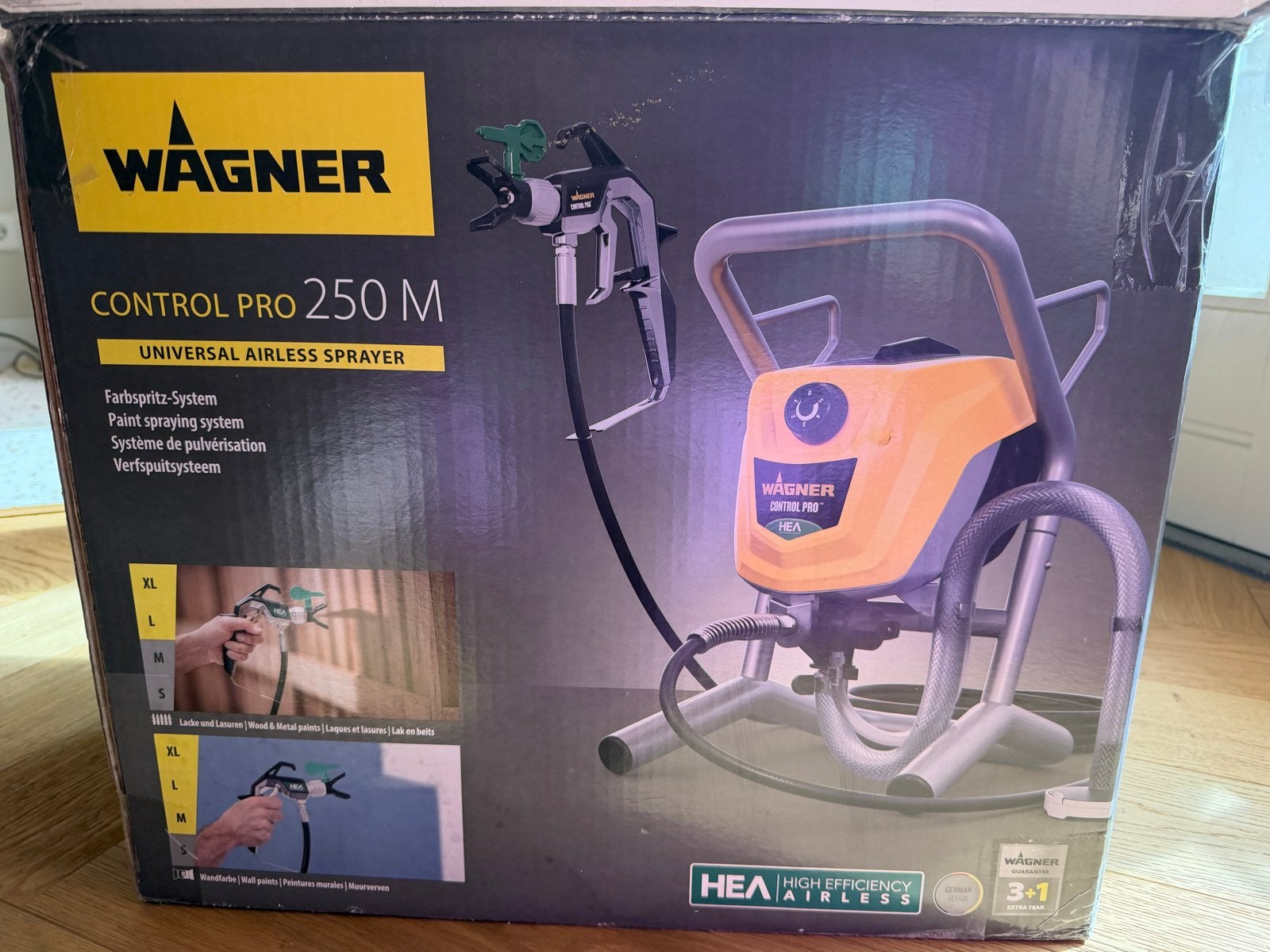 Wagner Control Pro 250 M Airless Verfspuit + Accessoires, Ophalen, Zo goed als nieuw, Verfspuit of Verfpomp