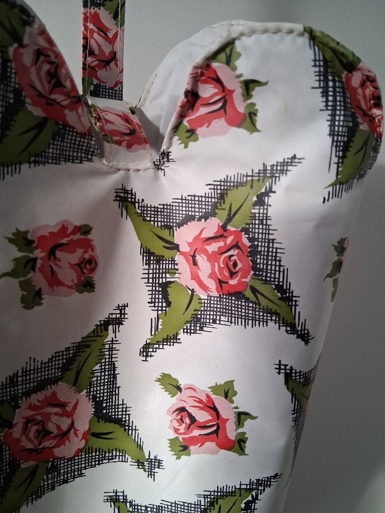 Vintage handwerktas met rozen *eureka*, Ophalen of Verzenden, Zo goed als nieuw, Breien, Overige typen