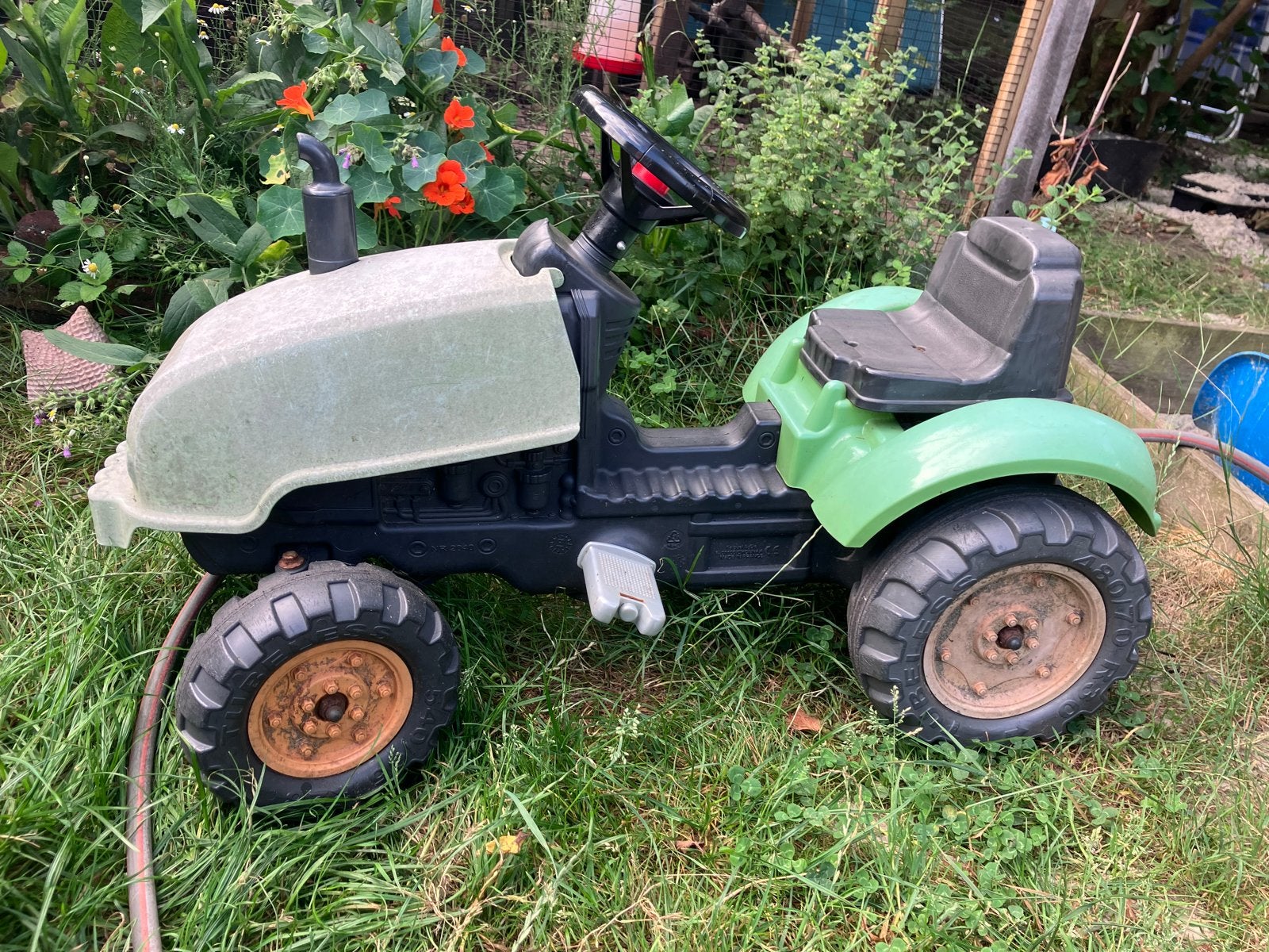 Groene traptractor, Kinderen en Baby's, Ophalen, Gebruikt, Trapvoertuig