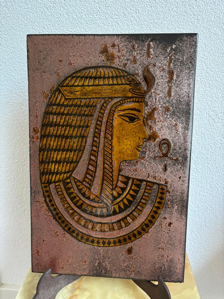 Cleopatra Egypte keramieken wandbord 36x24 cm West-Germany, Ophalen of Verzenden