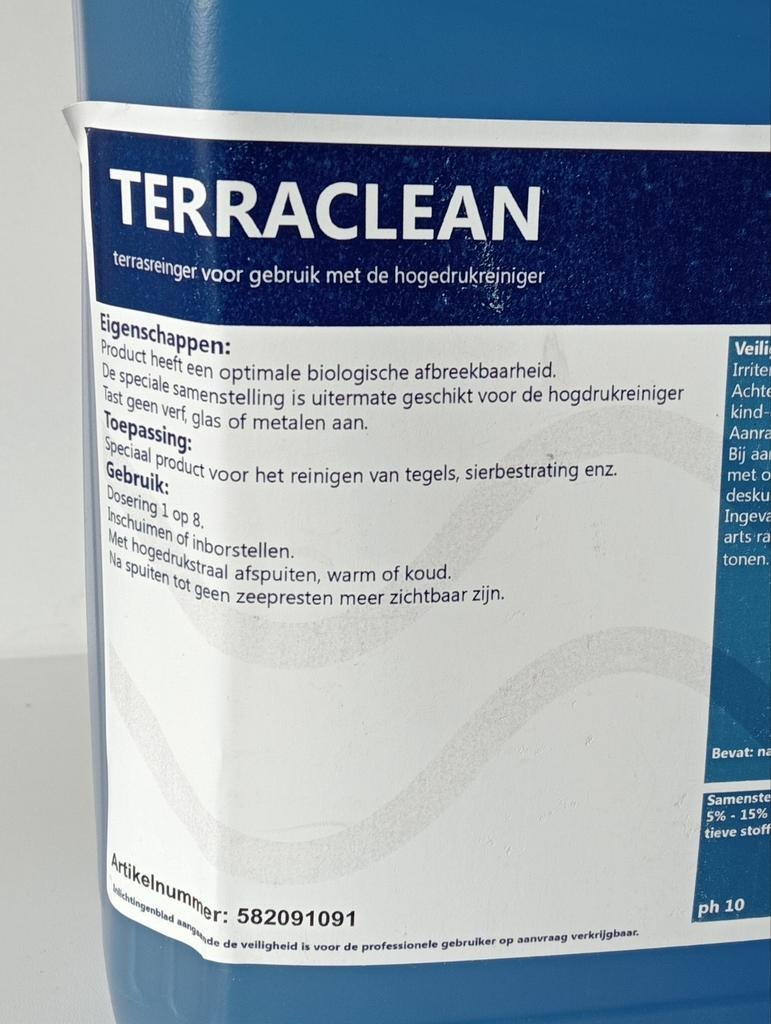 Terraclean Terrasreiniger 5L voor hogedrukreiniger, Tuin en Terras, Overige Tuin en Terras, Ophalen of Verzenden, Nieuw