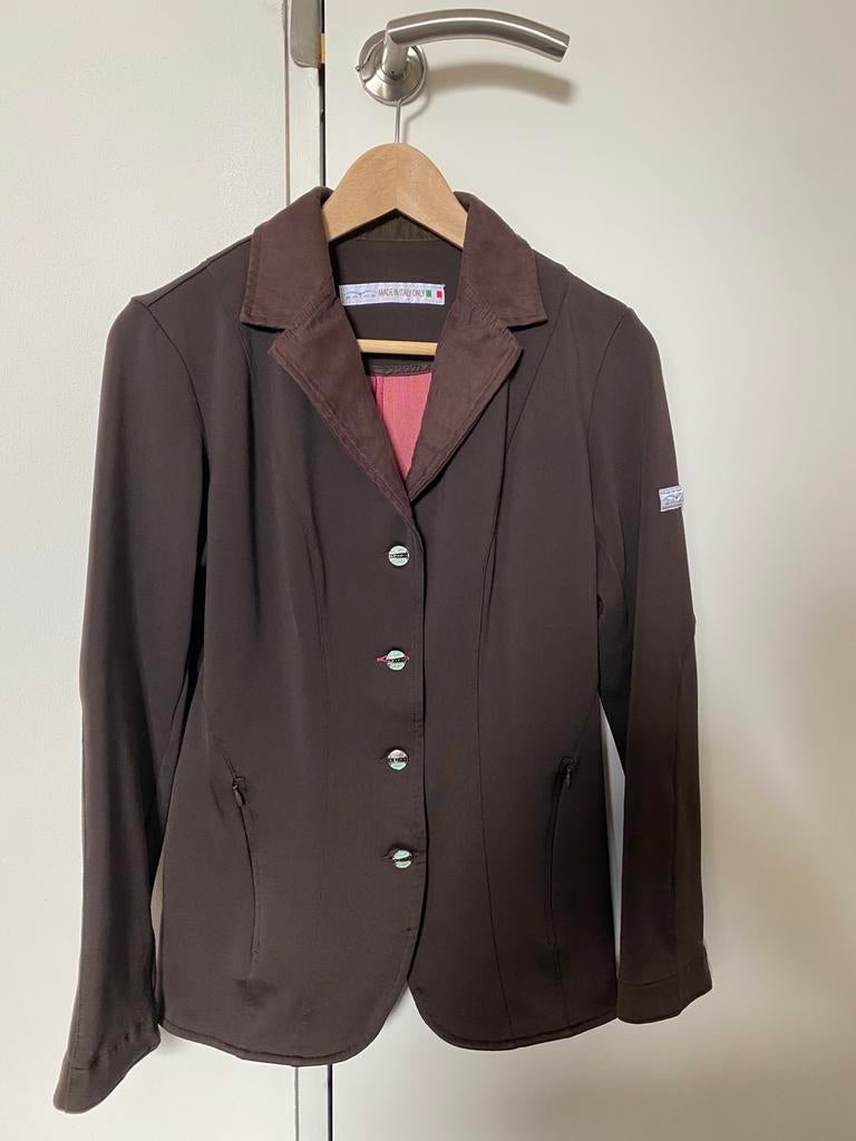 Donkerbruin Animo wedstrijd/concoursjas maat 38(EU), Dieren en Toebehoren, Paardrijkleding, Ophalen of Verzenden, Zo goed als nieuw