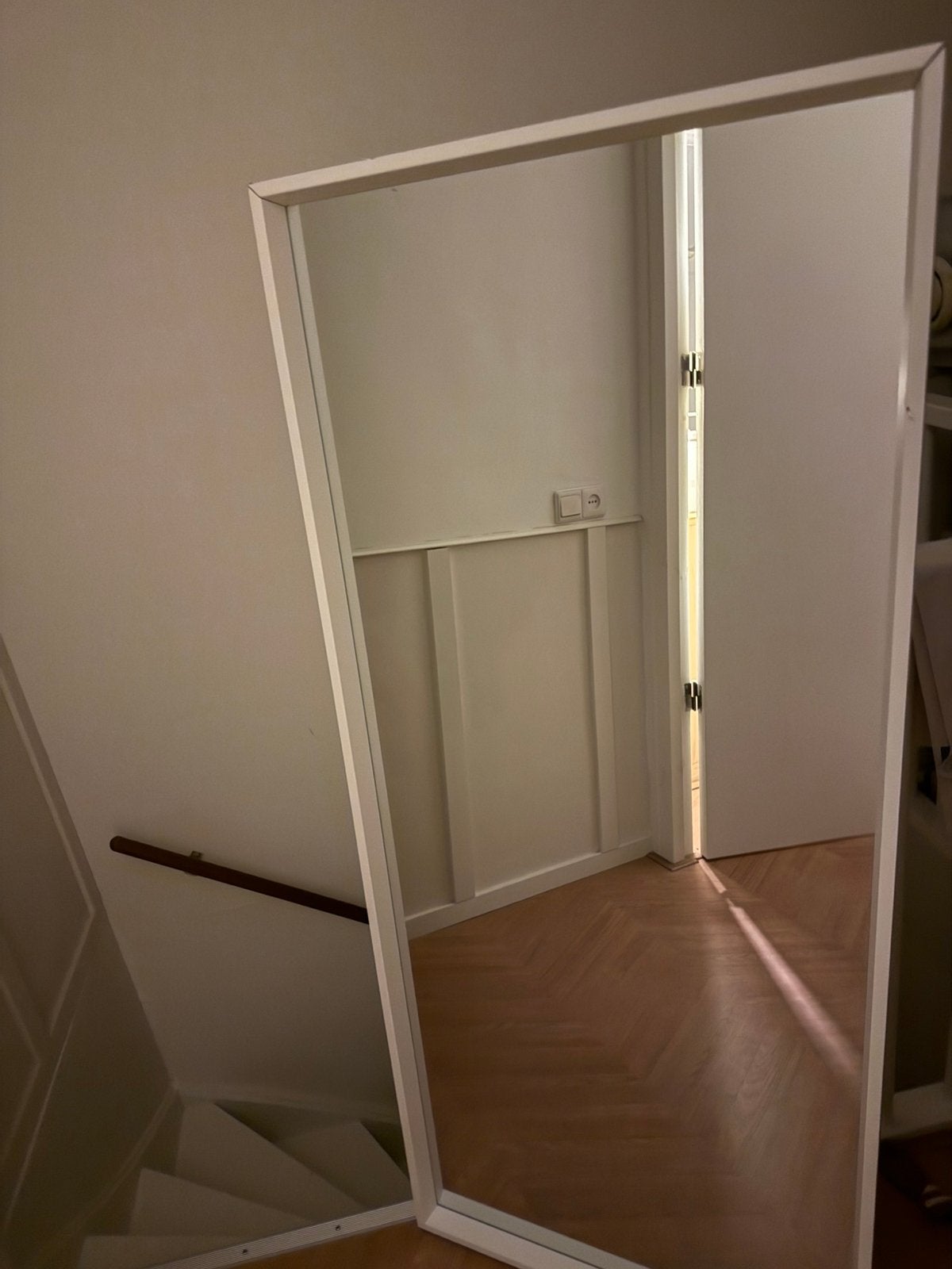 Ikea spiegel wit frame, Ophalen of Verzenden, Gebruikt