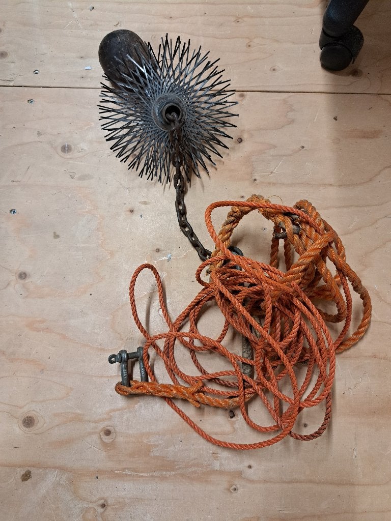 Schoorsteen vegerset., Doe-het-zelf en Verbouw, Ventilatie en Afzuiging, Ophalen of Verzenden, Gebruikt, Afzuiger