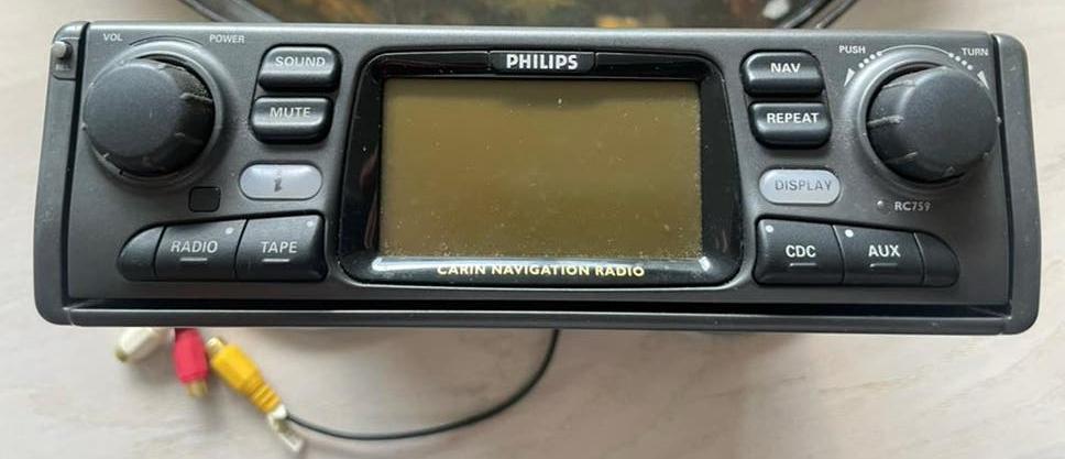 Philips auto radio / Carin navigatie compleet youngtimer, Auto diversen, Ophalen of Verzenden, Gebruikt