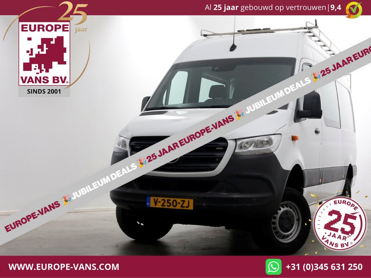 Mercedes-Benz Sprinter 314 CDI 143pk E6 L2H2 4x4 ZG1 D.C. Ai, 2590 kg, Gebruikt, Euro 6, 2800 kg