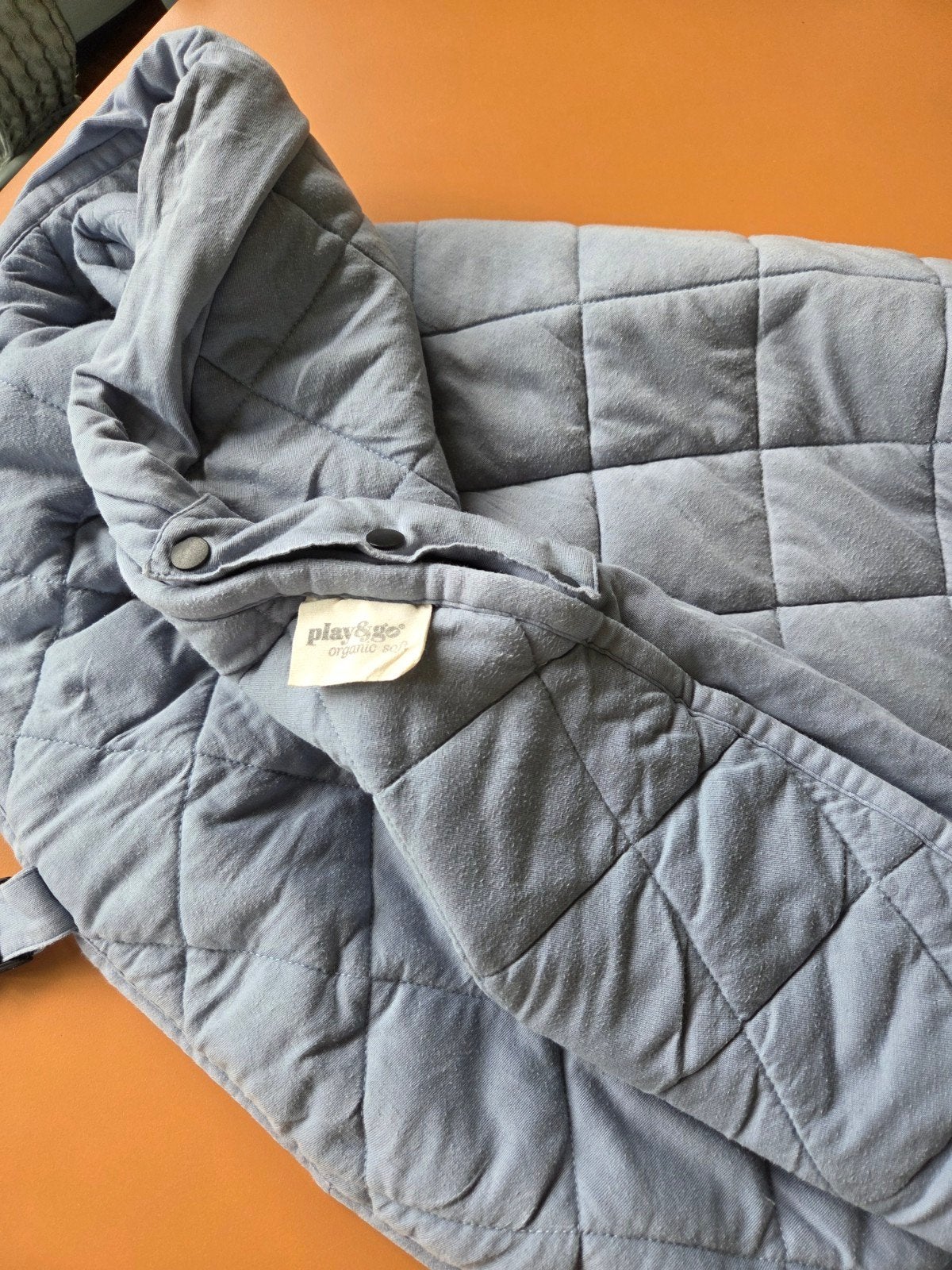 play&go soft baby speelkleed en reistas organic - dusty blue, Kinderen en Baby's, Ophalen of Verzenden, Gebruikt