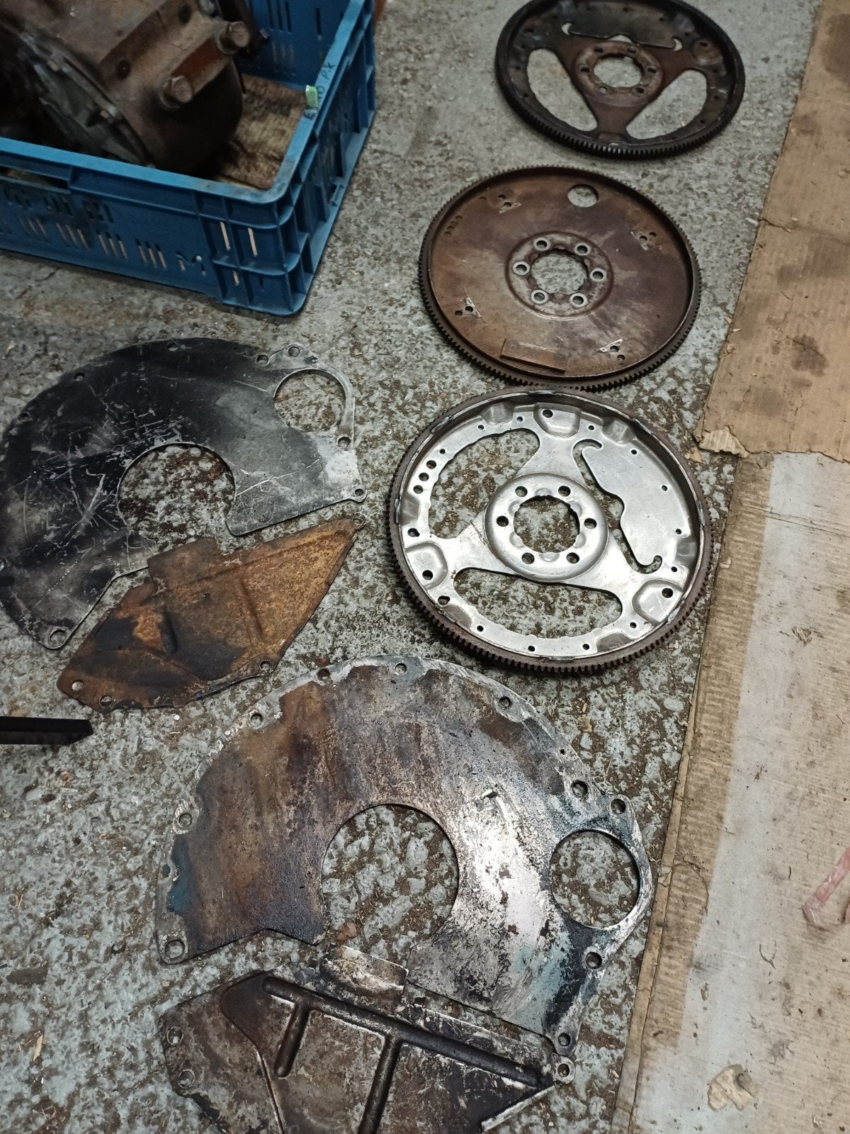 amc jeep wagoneer cj7 v8 360 vliegwielen en tussenplaten, Auto-onderdelen, Ophalen of Verzenden, Gebruikt, Jeep