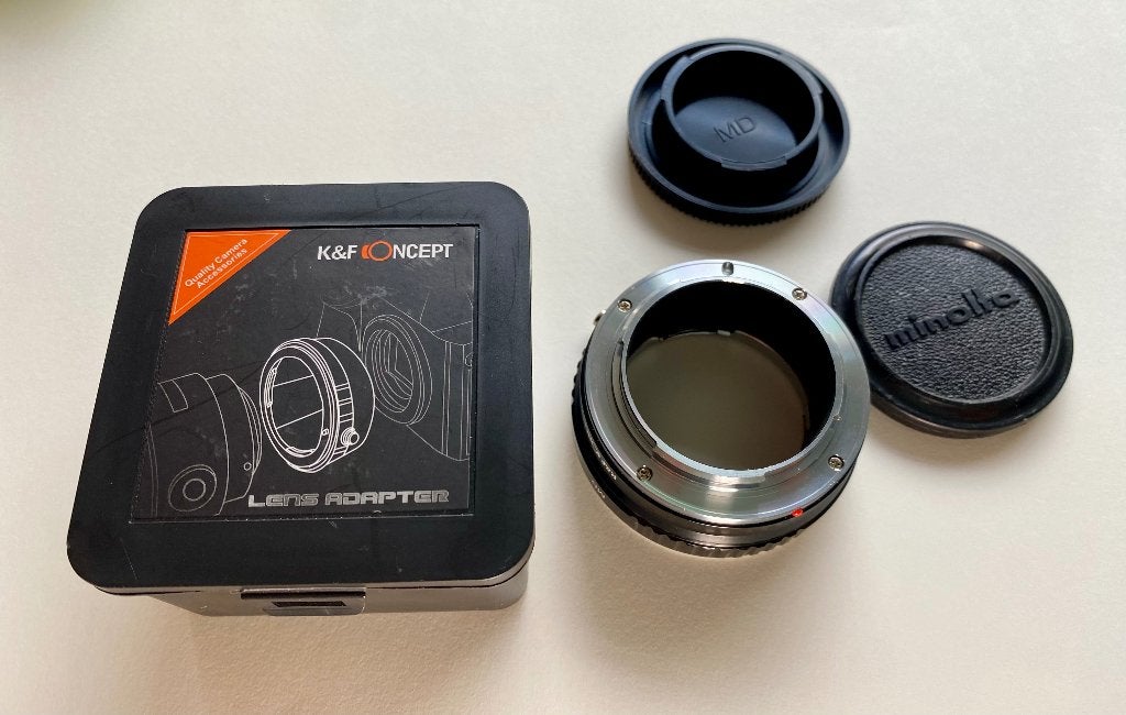 K&F Concept Lens Adapter (Minolta MD naar Sony E-mount), Ophalen of Verzenden, Zo goed als nieuw, Toebehoren