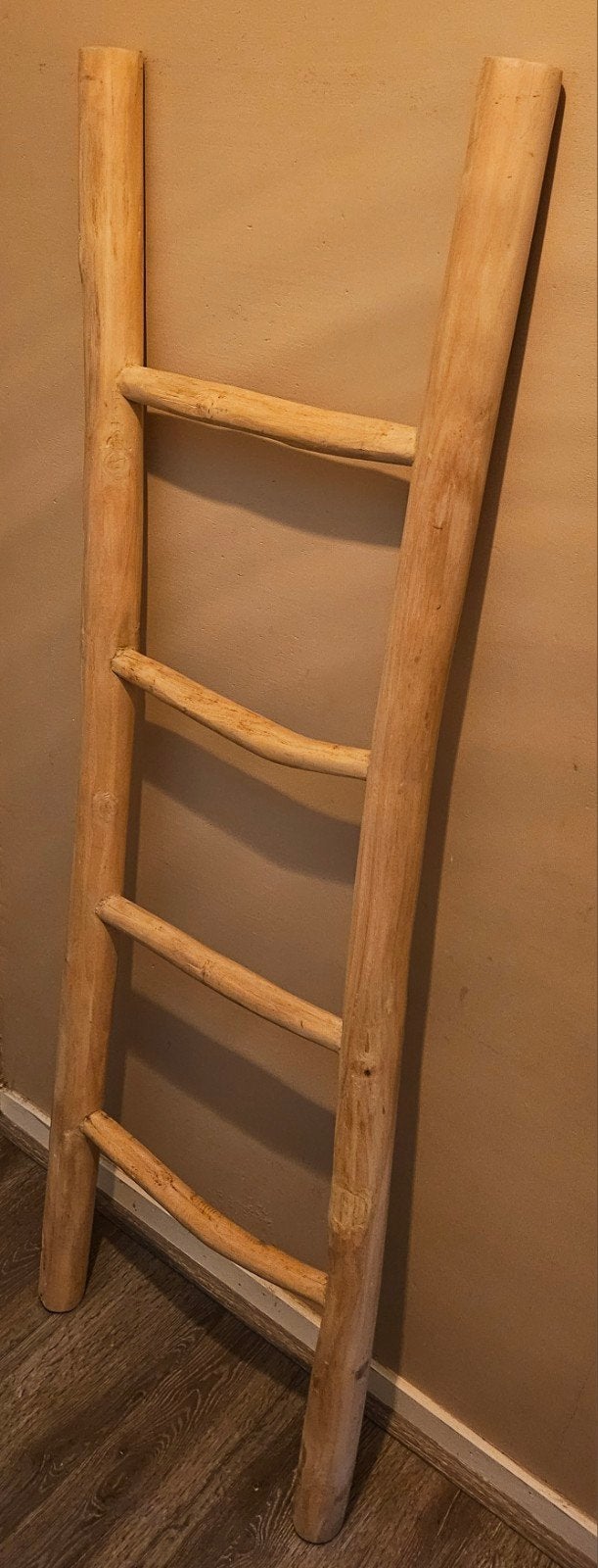 Rustieke Houten Decoratieladder - Handdoek/Kledinghouder, Ophalen, Hout, Gebruikt, Boho