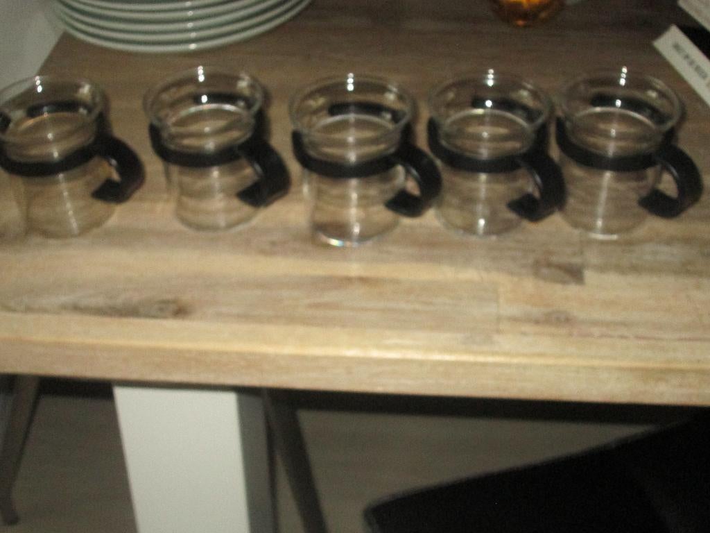 Vintage theeglazen Bodum 5 stuks, Glas of Glazen, Nieuw, Ophalen of Verzenden, Glas
