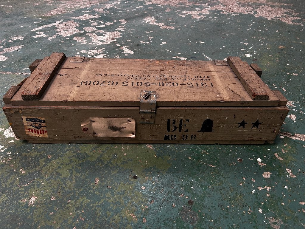 Vintage munitiekist Amerikaans, Verzamelen, Militaria | Algemeen, Ophalen, Landmacht, Amerika, Kunstobject