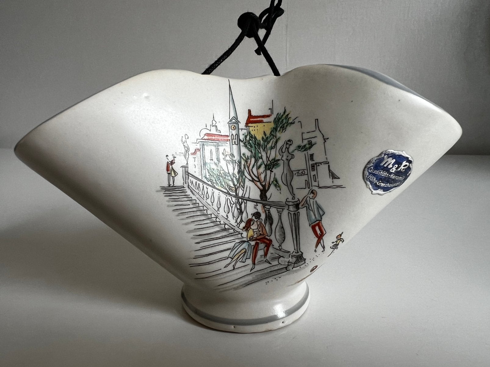 Vintage Hohr Germany Wandvaasje Fifties Decor Jaren 50/60, Ophalen of Verzenden