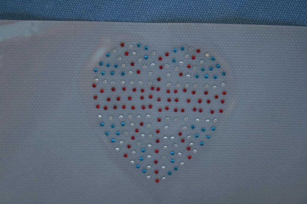 50 CT OF GRATIS Opstrijk strass applicatie hart Britse vlag, Ophalen, Nieuw, Overige typen