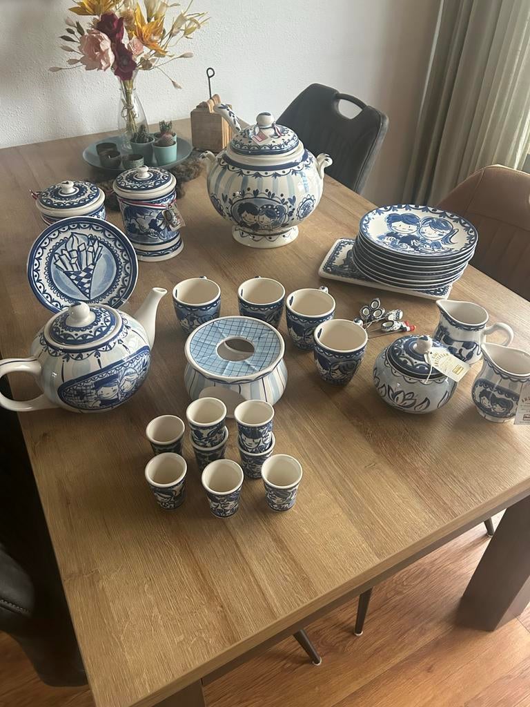 Grote collectie Delfts Blond servies, Ophalen, Blond Amsterdam, Keramiek, Zo goed als nieuw