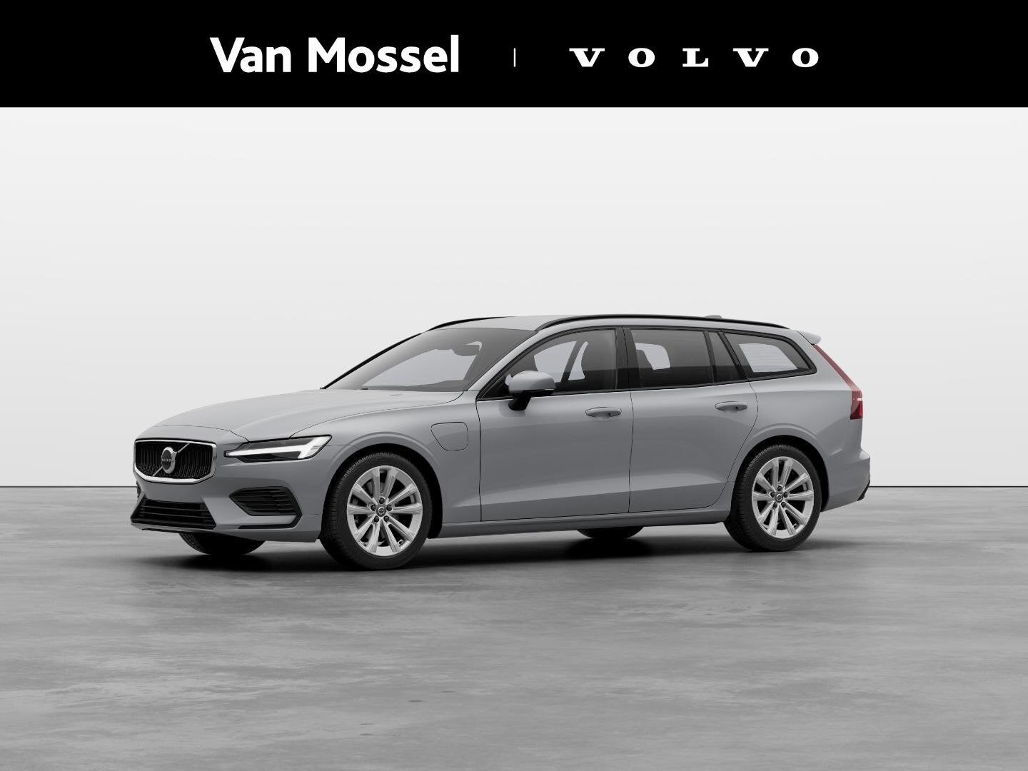 Volvo V60 T6 Plug-in hybrid AWD Essential | Apple Carplay |, Automaat, Stof, 4 cilinders, Zilver of Grijs