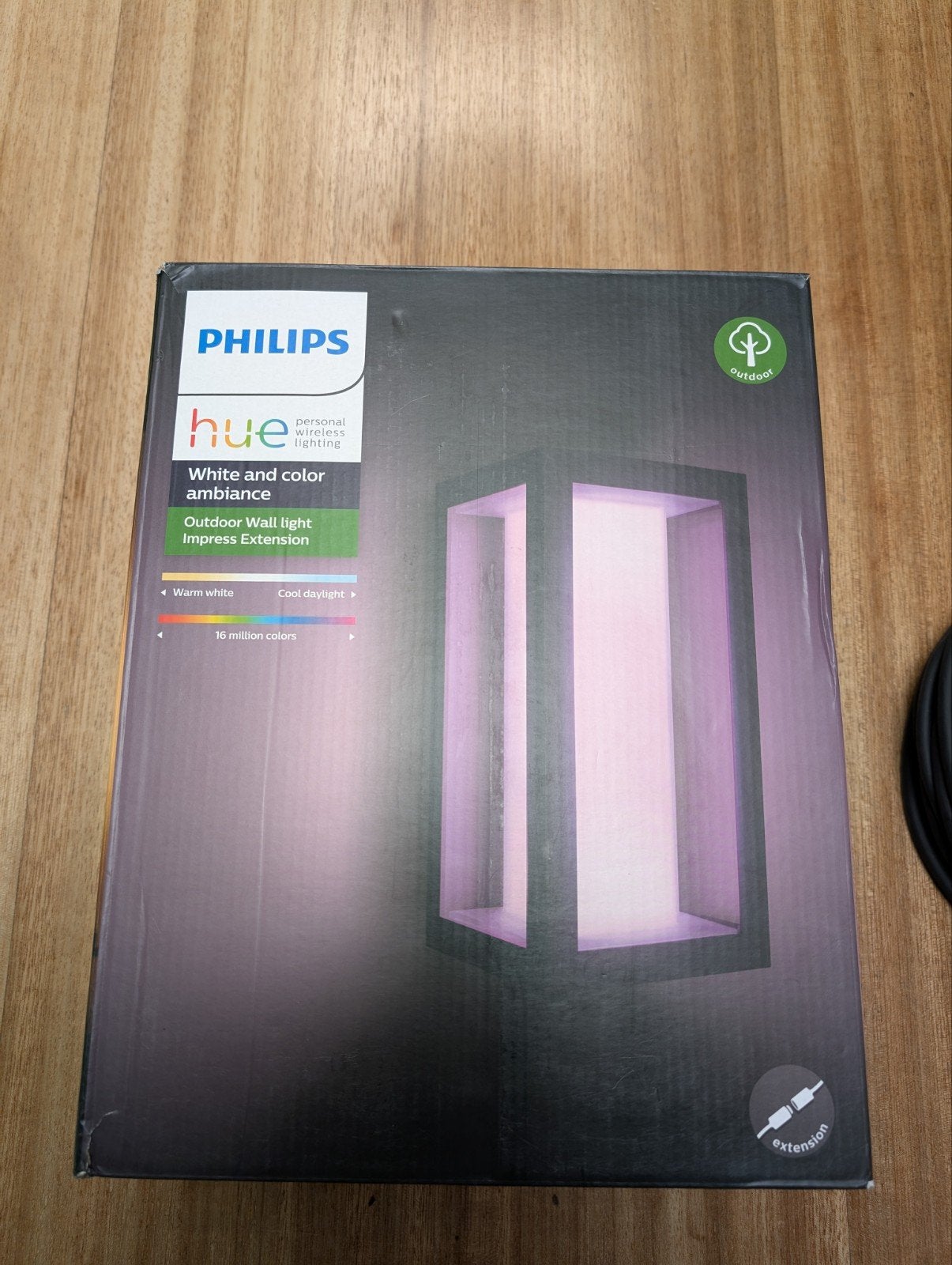 Philips Hue Outdoor Wall Light Impress Extension 220V uitv., Overige fittingen, Ophalen of Verzenden, Glas, Smart home compatibel