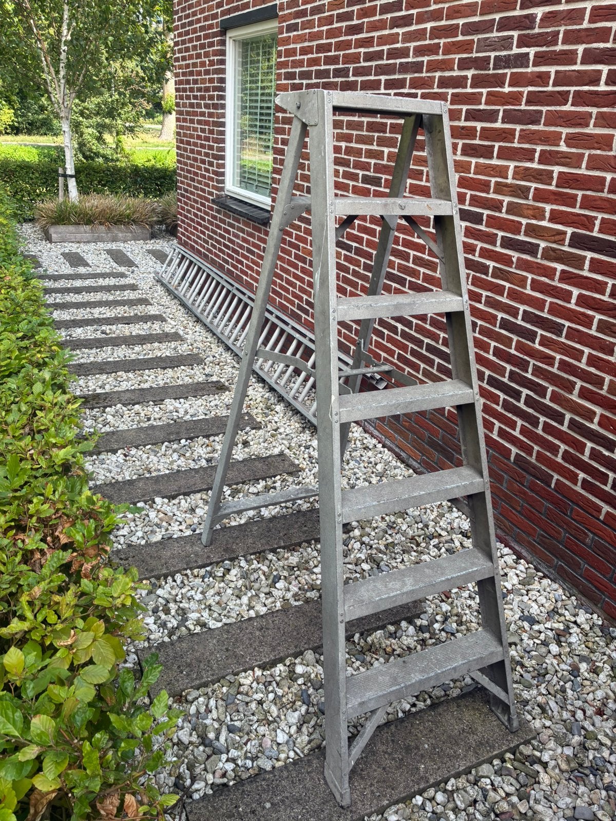 Stevige aluminium trap, Ophalen, Gebruikt, Trap, Opvouwbaar of Inschuifbaar