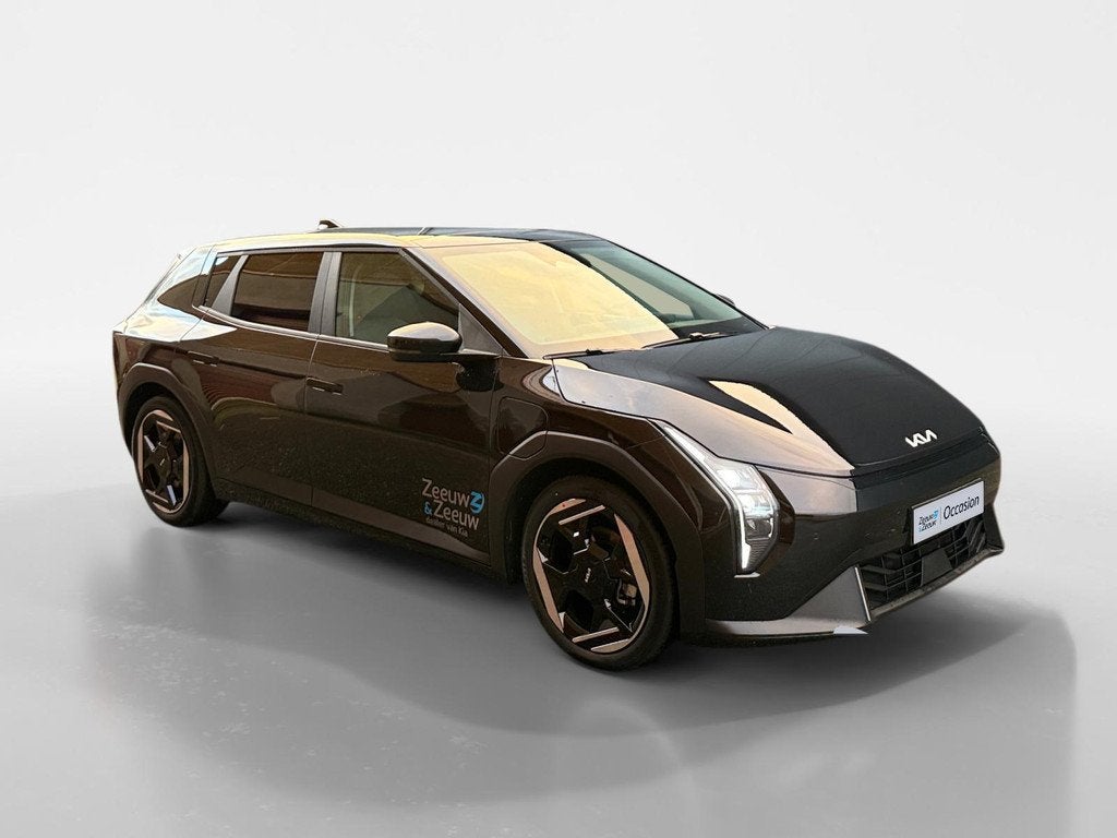 Kia EV4 Plus Advanced 58.3 kWh 204 PK | Fabrieksgarantie t/m, Auto's, Kia, 12 maanden, Gebruikt, Zwart, Leder en Stof