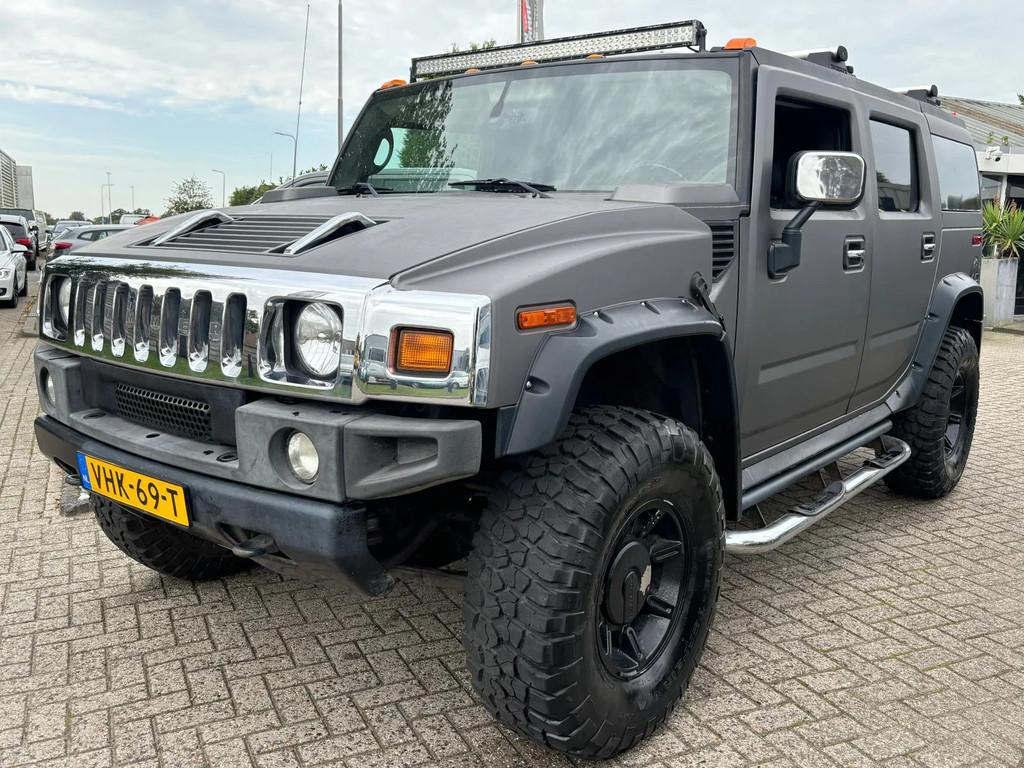 Hummer H2 6.0 V8 LPG Grijs kenteken Verhoogd Verbreed Youngt, Automaat, 318 pk, Gebruikt, 3000 kg