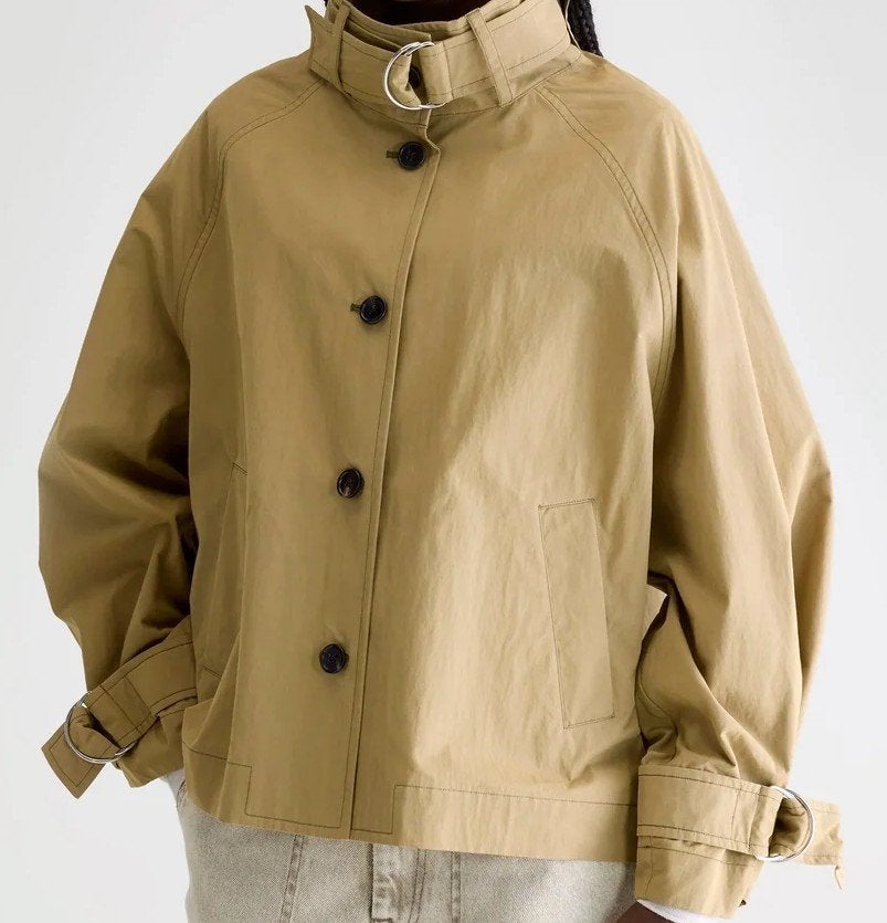Bellerose korte trenchcoat camel maat 2, Ophalen of Verzenden, Zo goed als nieuw, Beige