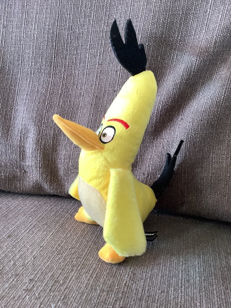 Angry Birds geel met zwarte kuif 23 cm 4 euro, Ophalen of Verzenden, Zo goed als nieuw, Overige typen