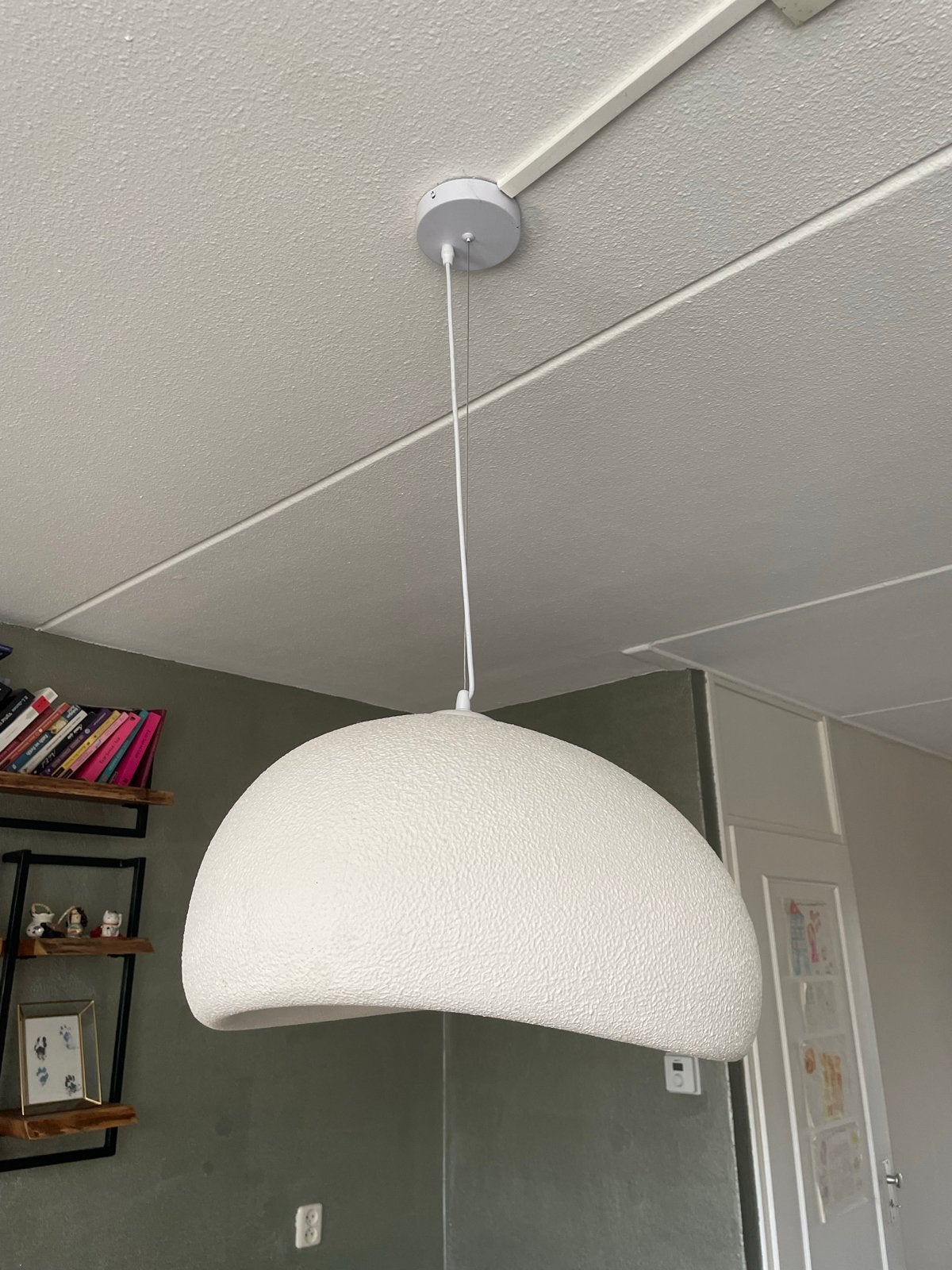 Hanglamp  - japandi, Ophalen, Zo goed als nieuw, Overige materialen, E27 (groot)