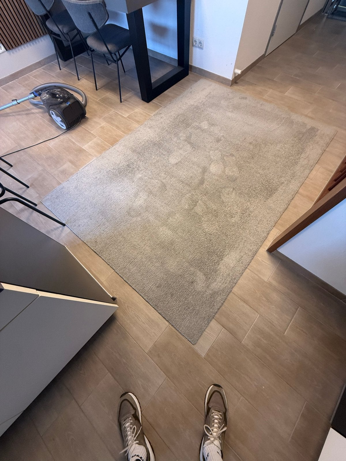 Grijs vloerkleed 160x230 cm - Gebruikt, maar prima staat, Ophalen, Gebruikt, 150 tot 200 cm, 200 cm of meer